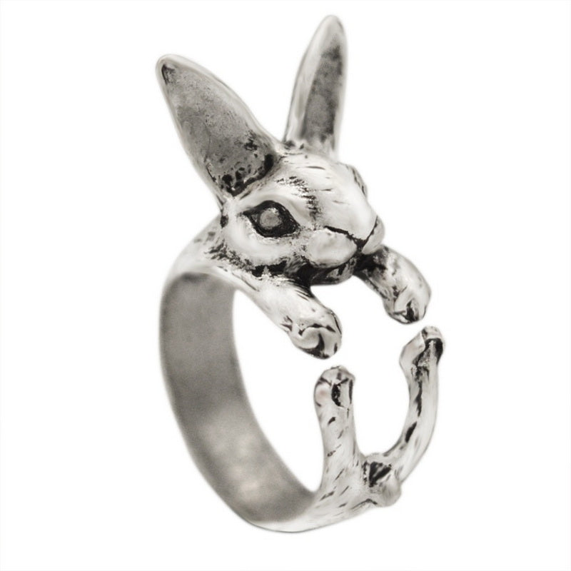 Rabbit Goth Ring