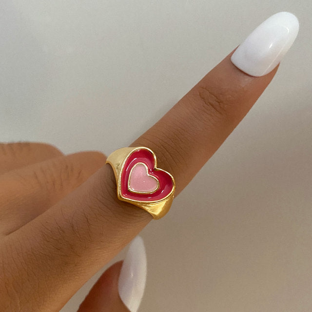 Vintage Golden Heart Ring