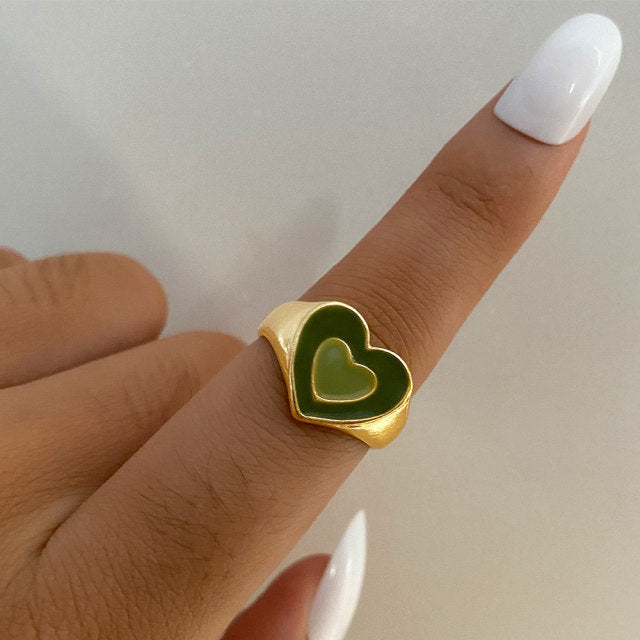 Vintage Golden Heart Ring