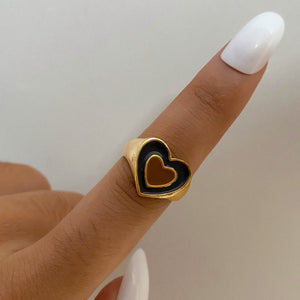 Vintage Golden Heart Ring